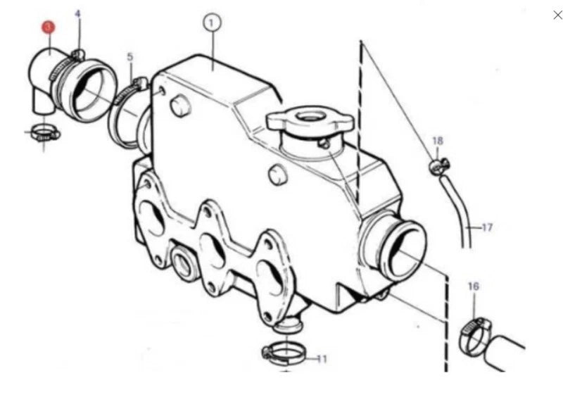 Heat Exchanger End Cap for Northern Lights 753, 843N, 844 (145536370)