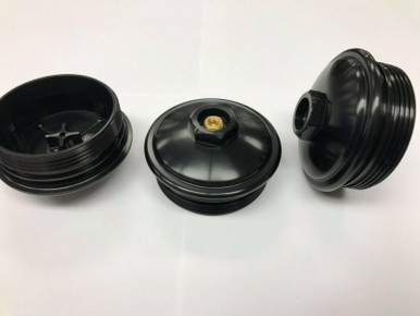6.0L Ford Powerstroke Billet Aluminum Fuel Filter Cap - Anodized Black