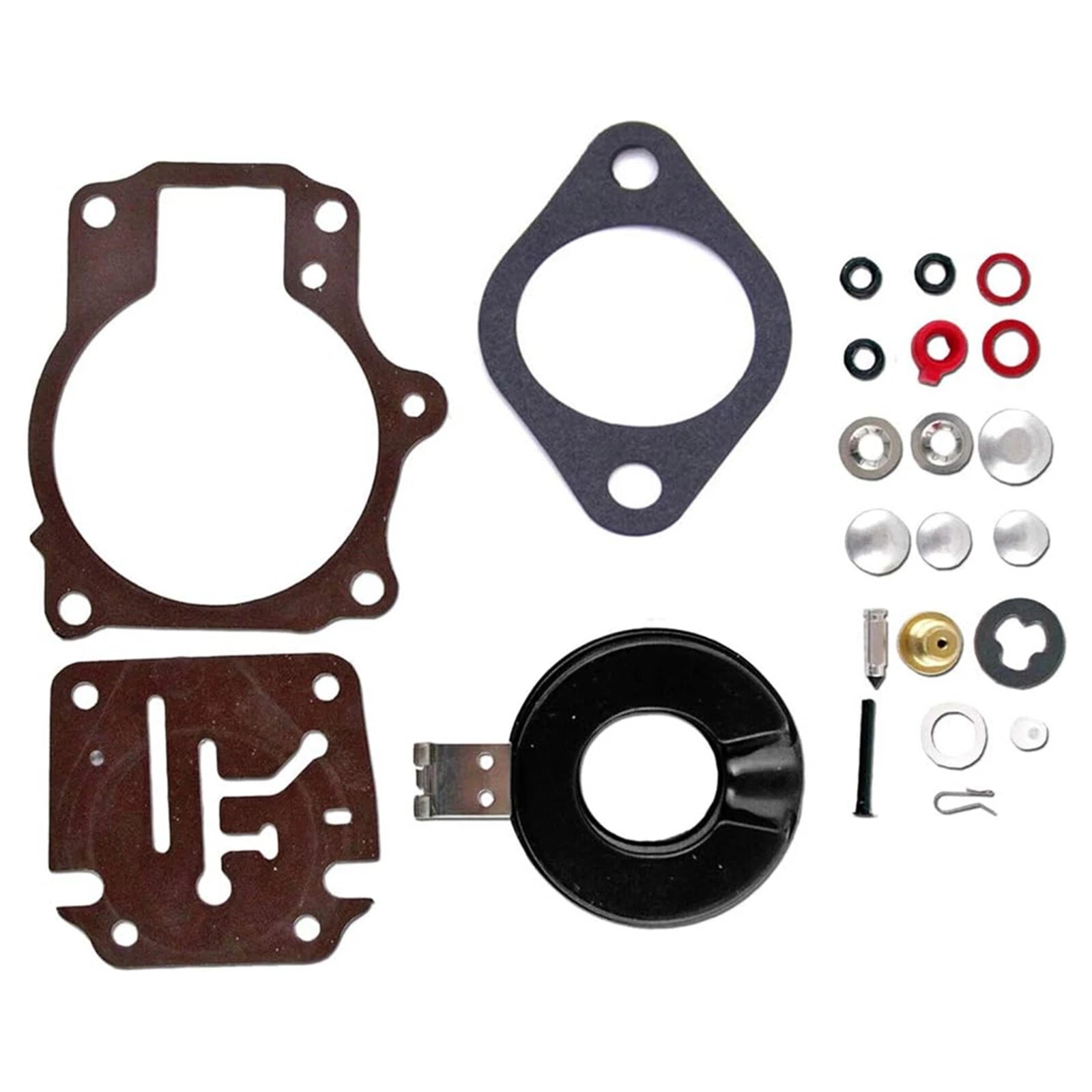 Carburetor Rebuild Kit w/ Float for Johnson Evinrude 65 70 75 HP (Year Range)
