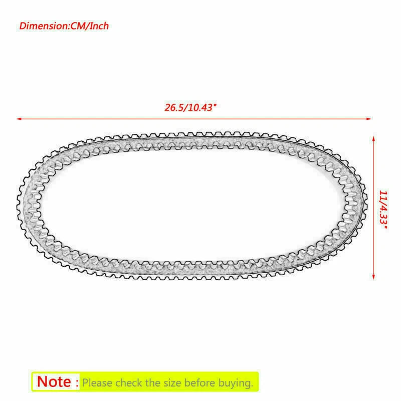 Drive Belt for Yamaha Jog CE50 Vino 50 Classic XC50 (2006–2015) 5ST-E7641-00-00