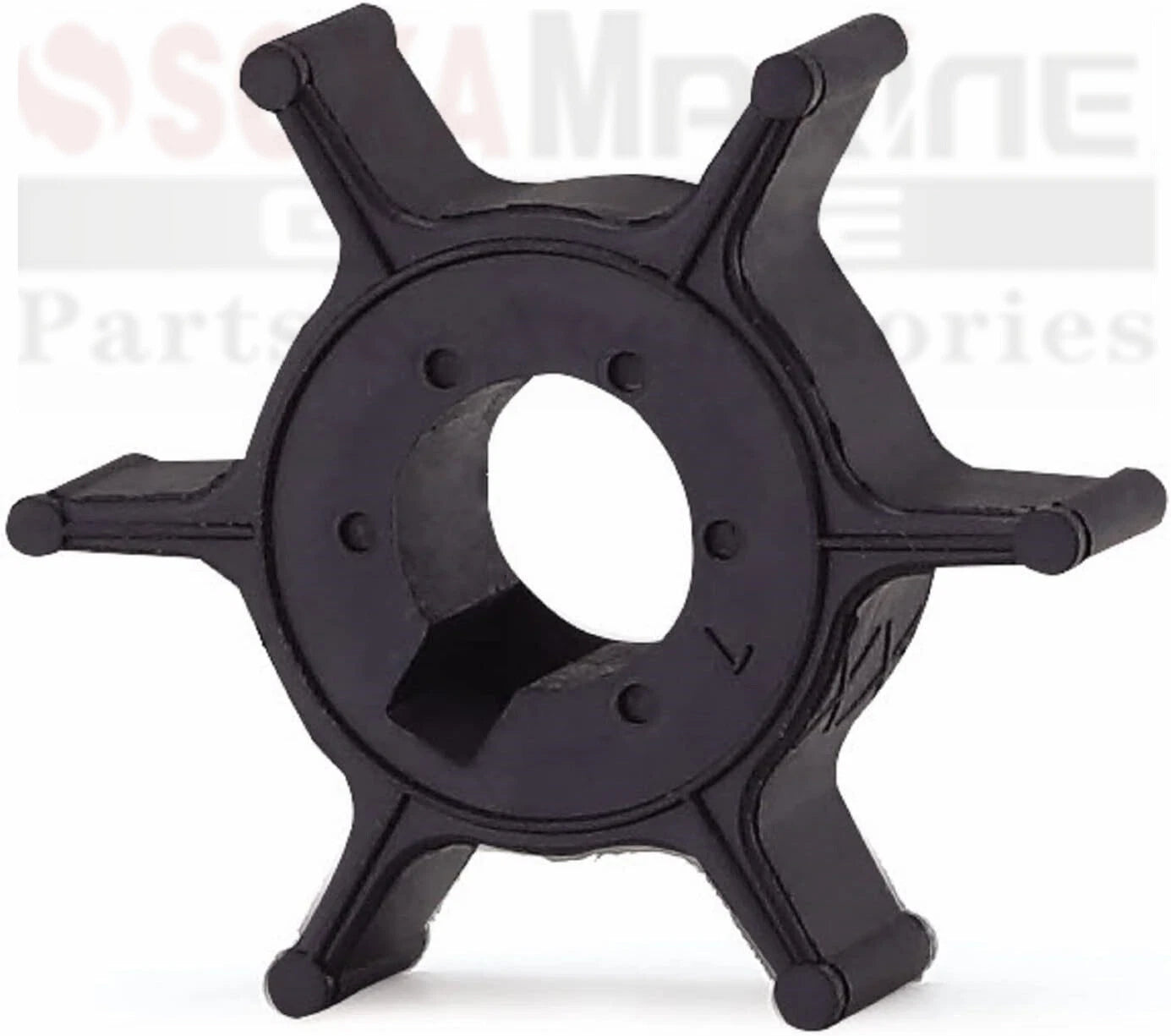 Water Pump Impeller with Key for Yamaha Outboard Motor (6E0-44352-00)