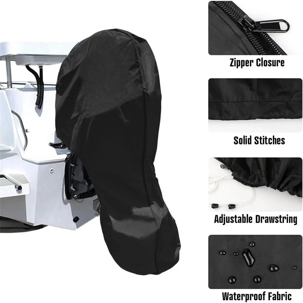 Outboard Engine Cover for 6 HP - 20 HP Motors (Waterproof)