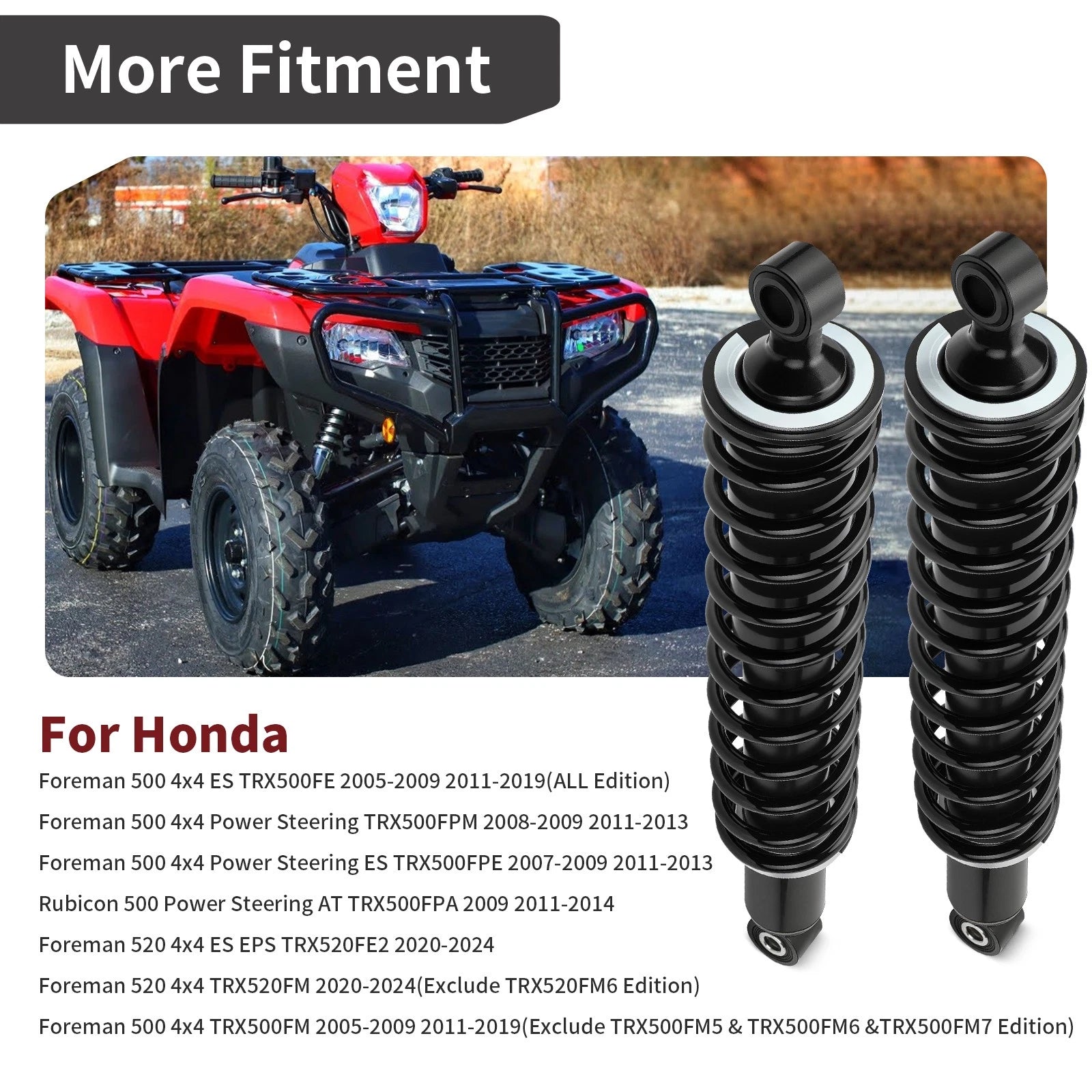 Front Shock Absorber 51400-HP0-A51 for Honda Foreman 500 TRX500 (2005–2023)