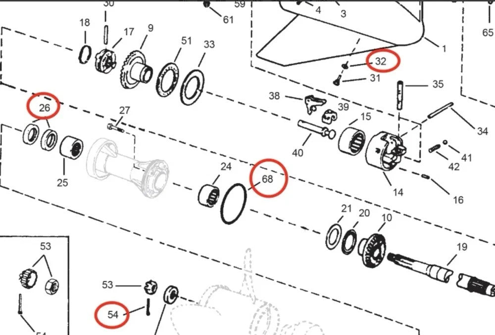 Lower Unit Seal Kit for Evinrude Johnson (330137, 313446, 314502, 311598)