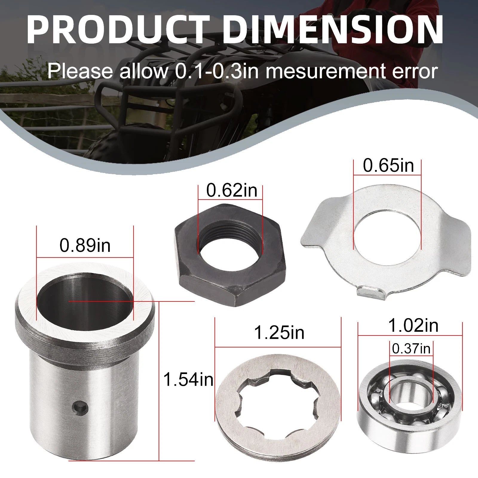 Clutch Bearing Push Plate & Lock Washer for Yamaha Big Bear 350 (1987–1998)