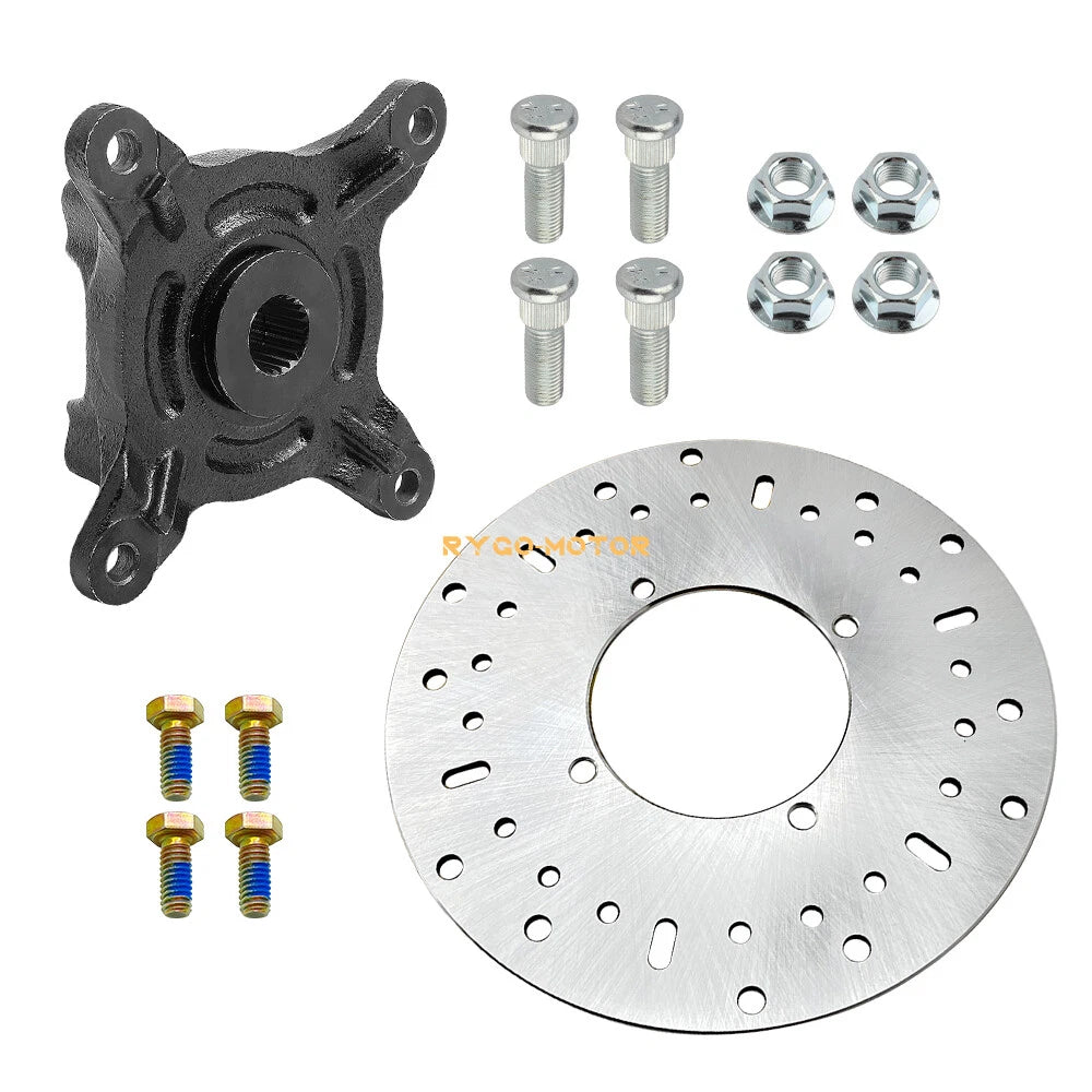 Front Wheel Hub & Brake Rotor w/Studs for Polaris Ranger 400 425 500 570 700 800 (2006–2019)