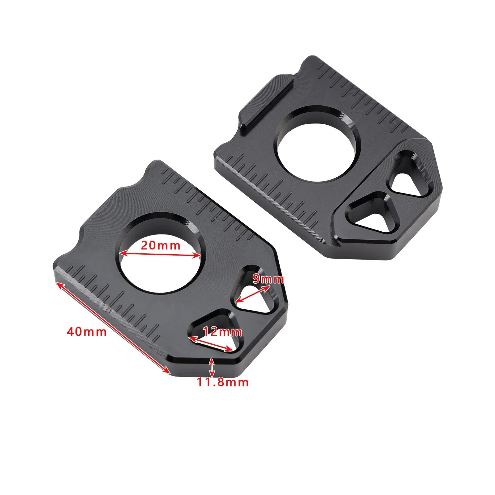 CNC Rear Chain Adjuster Axle Block for Suzuki DRZ400SM 400S 400E (2005–2024) Black