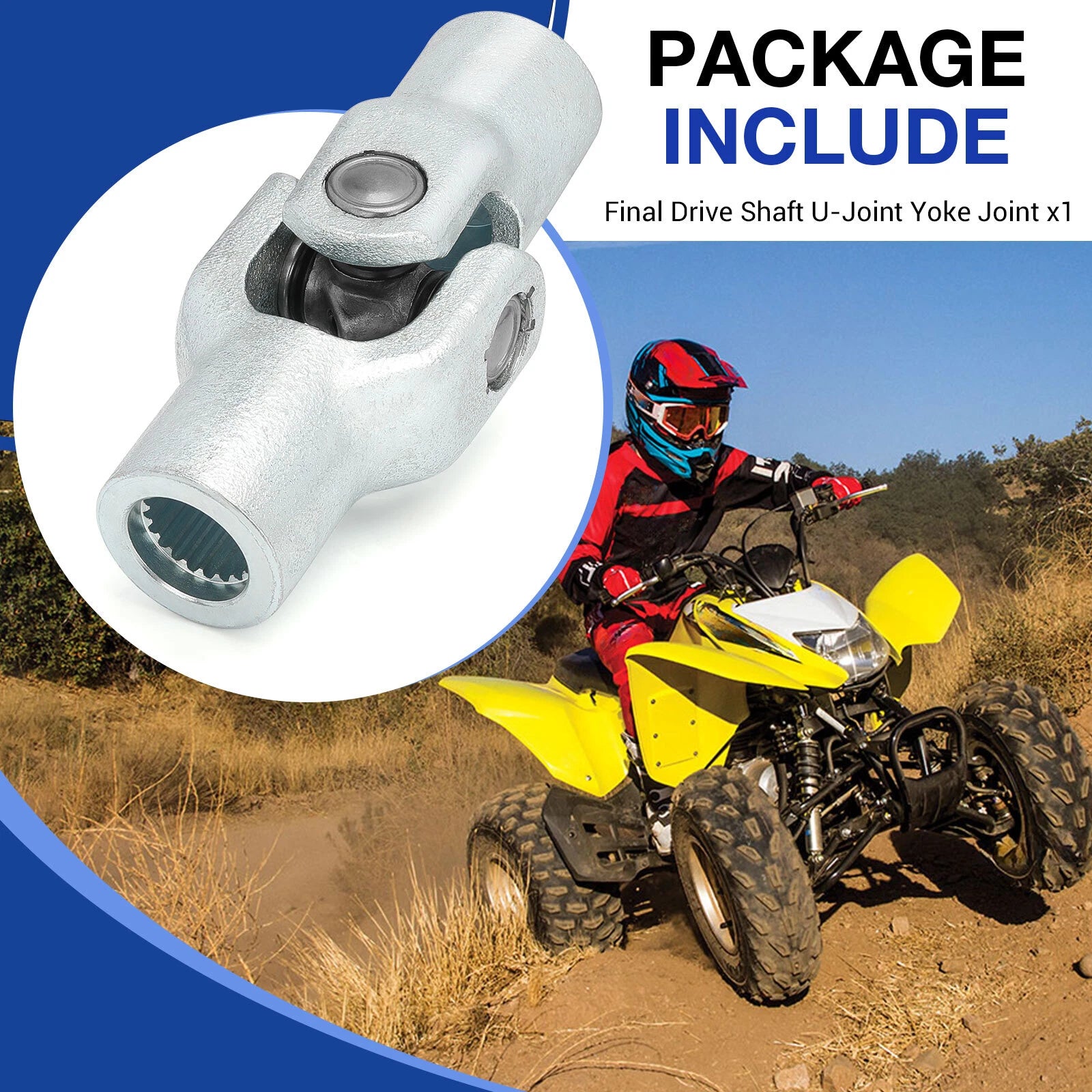 Final Drive Shaft U-Joint Yoke for Honda FourTrax 300 TRX300 (1988–2000)