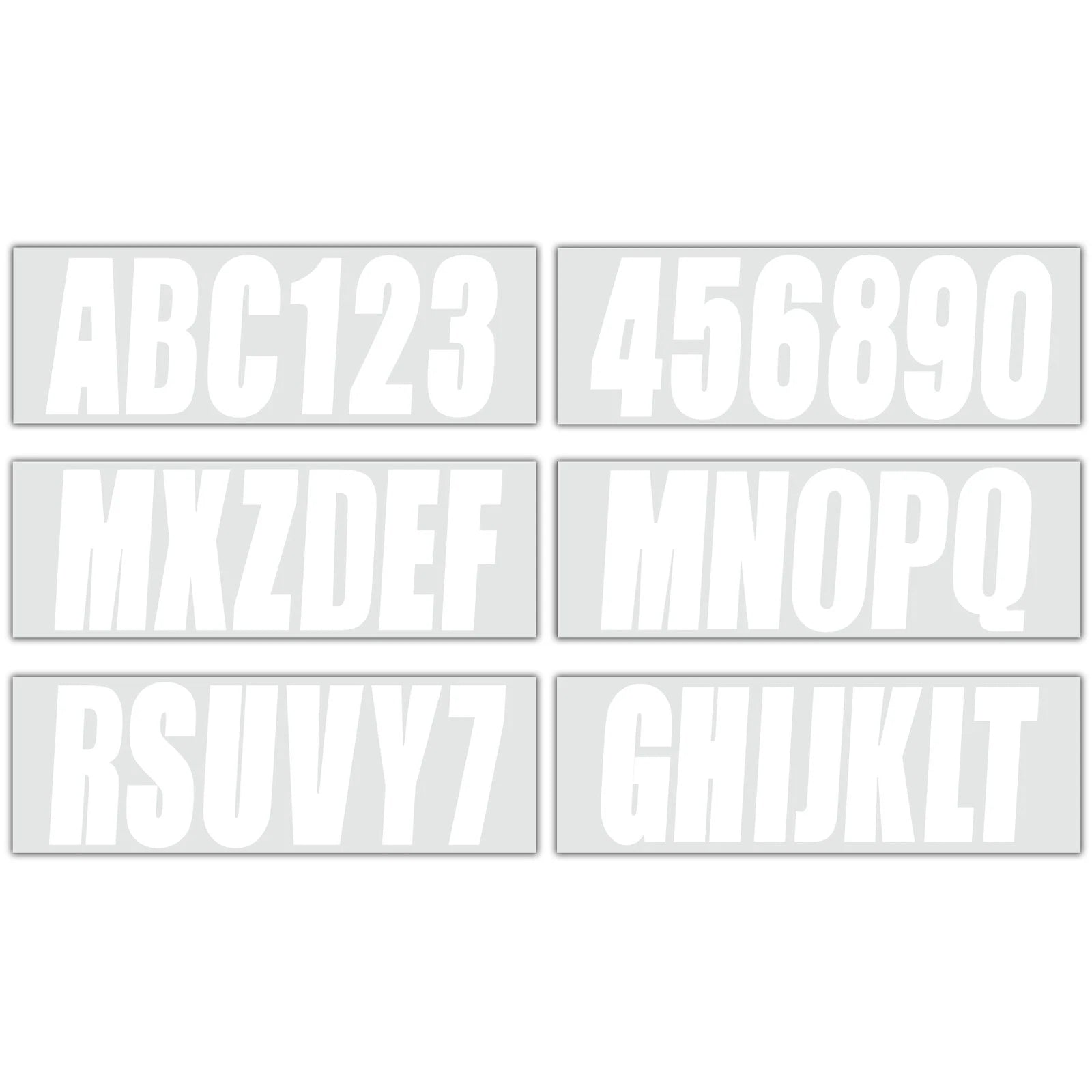 Set of 4 Boat Registration Letters & Numbers Decals A-Z 0-9