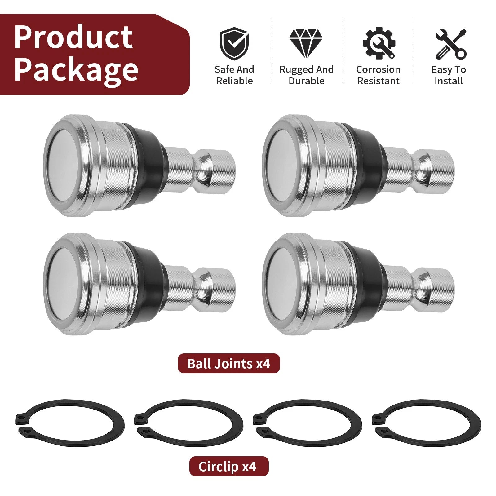 Upper Lower Ball Joints for Polaris RZR S4 1000, RZR S 1000 (2016–2021)