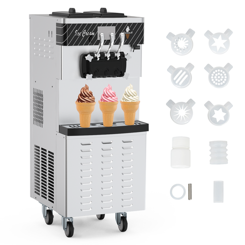 Soft Serve Ice Cream Maker Standing Commercial Ice Cream Machine 20-30L
