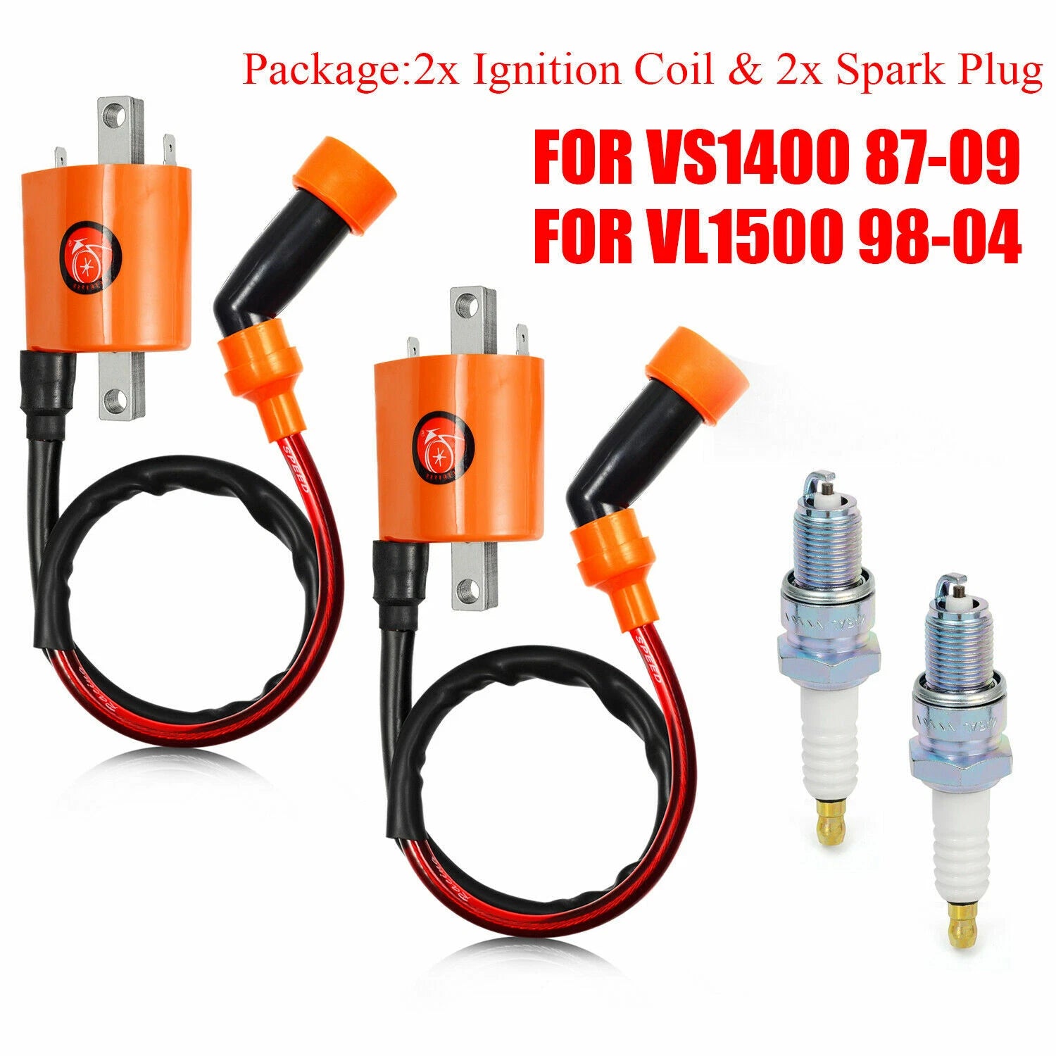 2X Ignition Coils for Suzuki Intruder Boulevard VS1400 VL1500 (1987–2009)