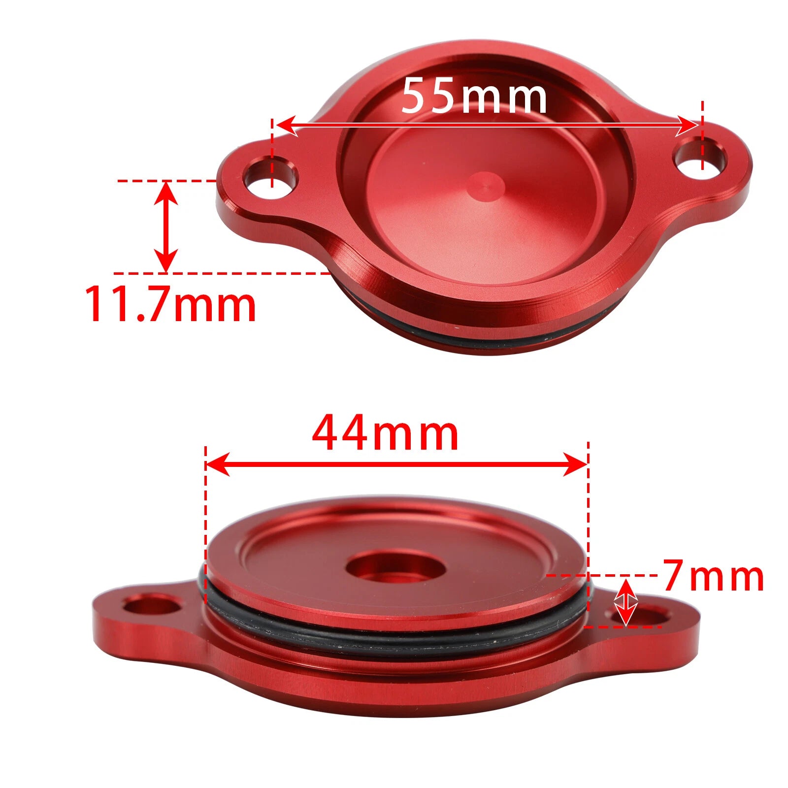 Engine Oil Filter Cap Red for Honda Super Cub 50/110/Pro Cross Cub 50/110 (2018–2023)