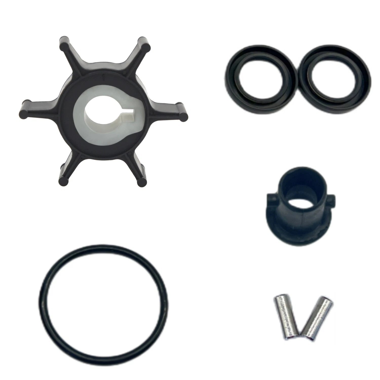 Water Pump Impeller Repair Kit for Yamaha Outboard 2hp 2-Str Motor 646-44352-01