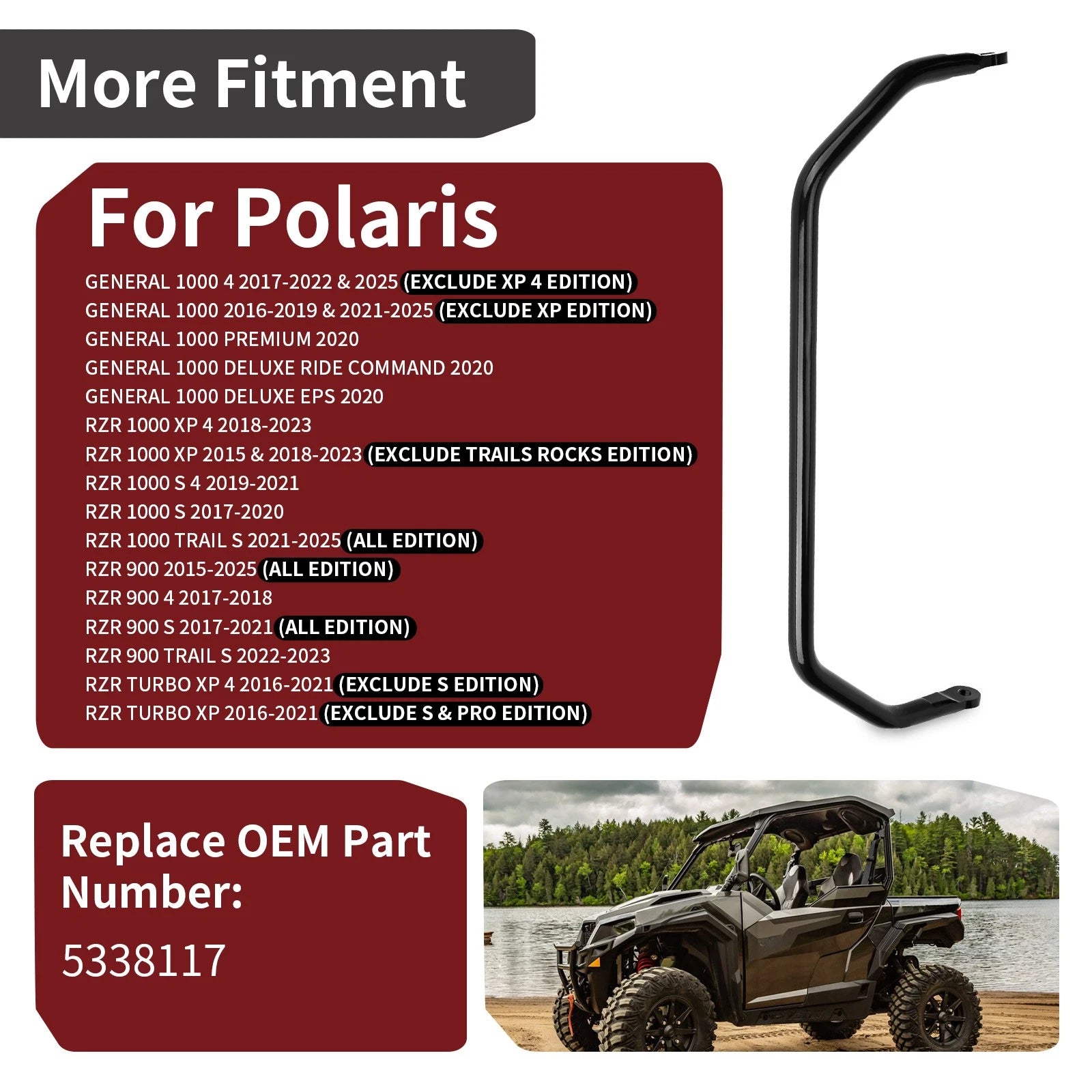 Heavy Duty Stabilizer Bar Tube 5338117 for Polaris RZR XP 1000 (2015–2023)