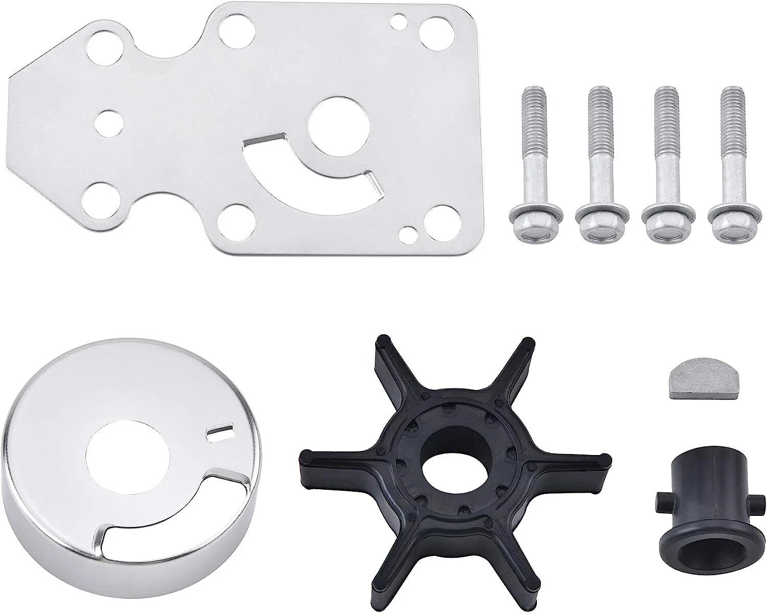 Boat Water Pump Impeller Repair Kit for Yamaha F15 (2000–2023) 63V-W0078-00