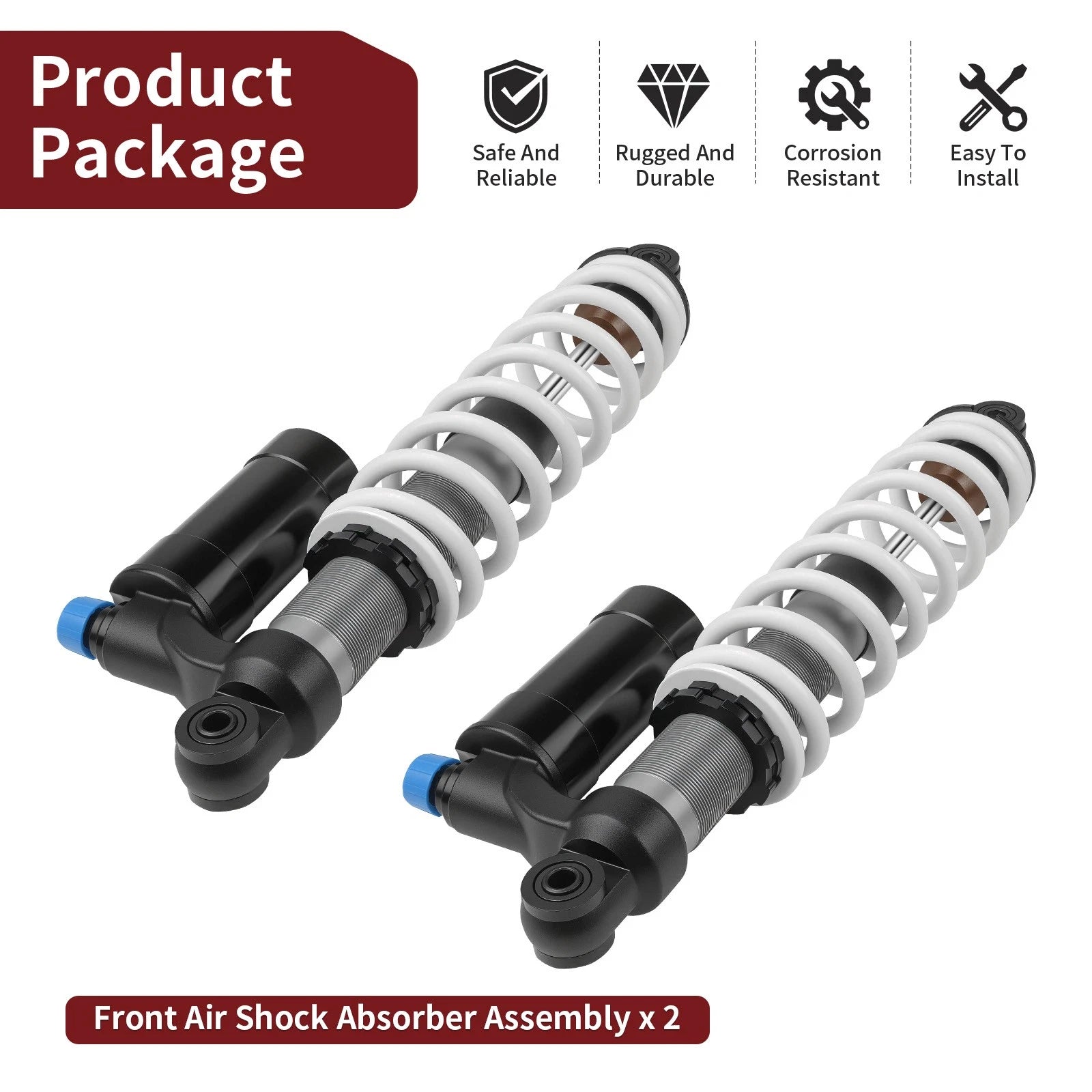 Set of 2 Front Shock Absorbers for Polaris Sportsman 550 850 1000 XP (2013–2023) 7043464