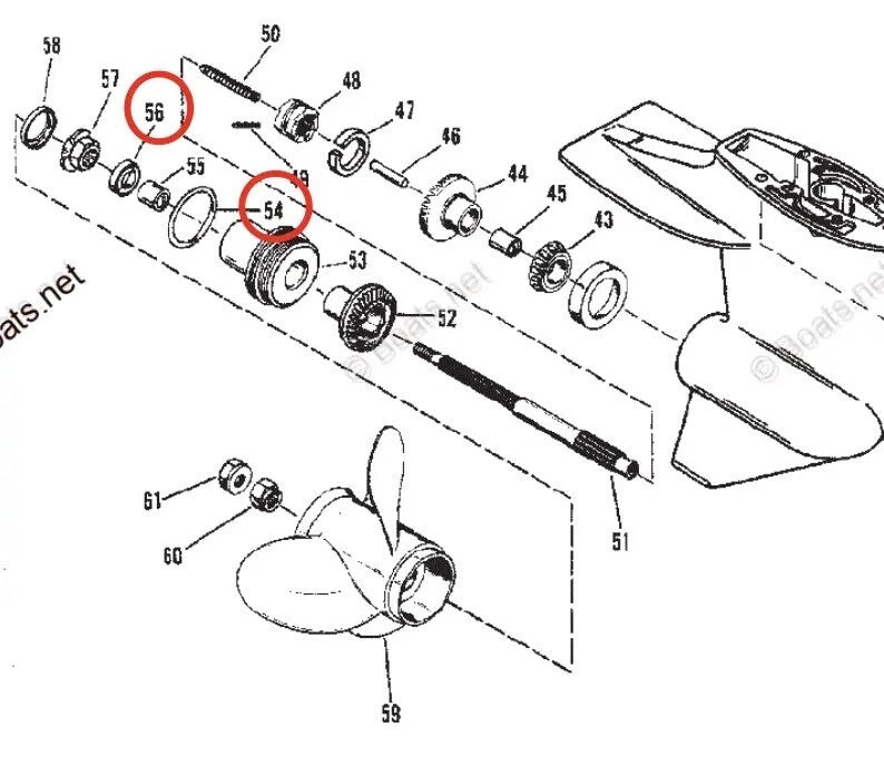 Lower Unit Seal Kit for Mercury Outboard 6/8/9.9/10/15 HP (18-0584, 26-821928)