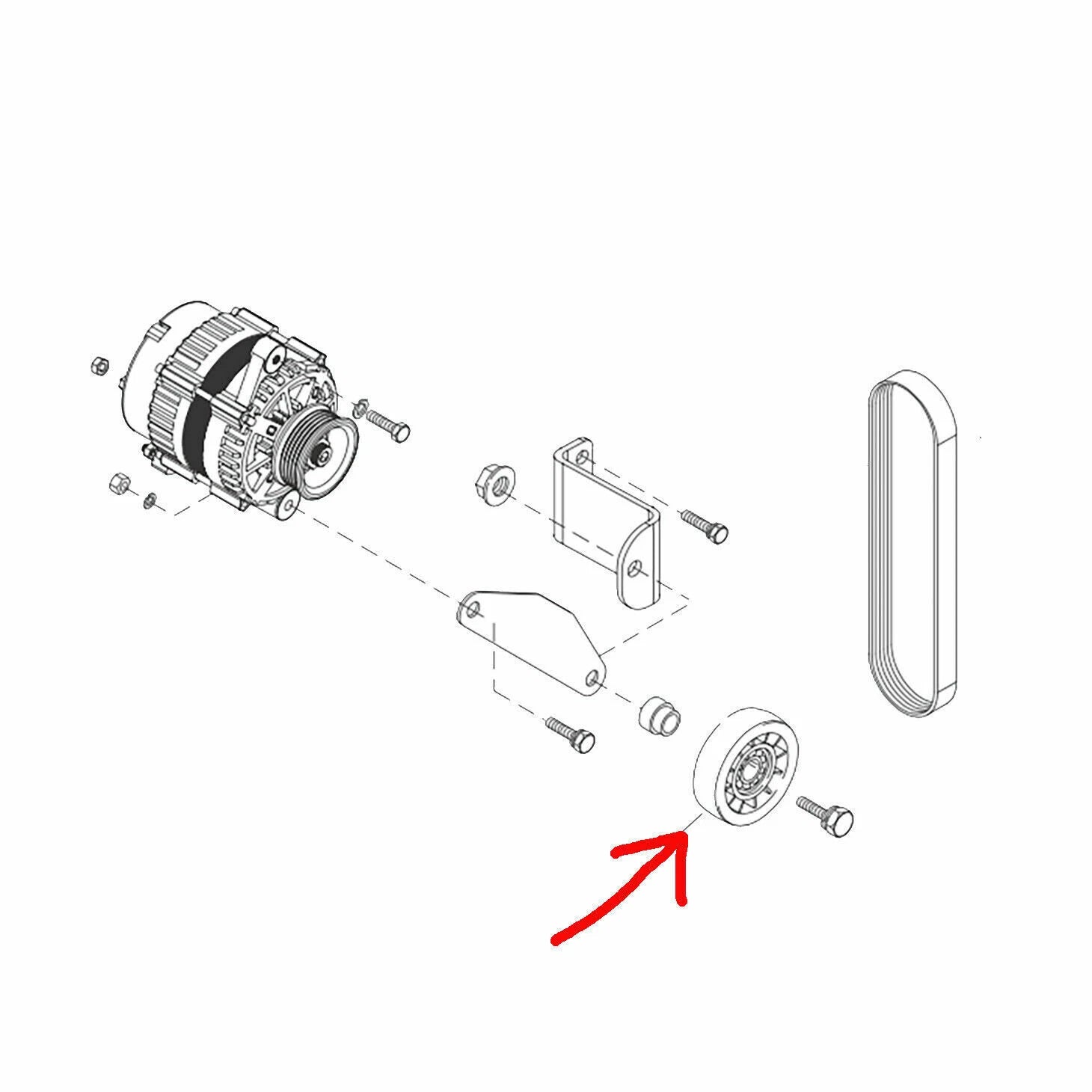 Serpentine Belt Pulley for MerCruiser 5.7 5.8 8.1 L (1990–2023) 8M6500024 865598 818382