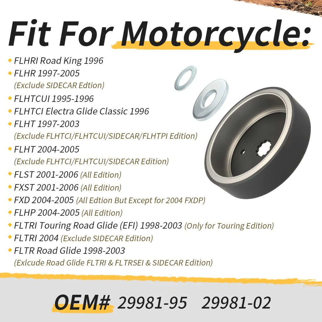 Generator Rotor 38amp for Harley Touring Roadking FLHT (1995–1997) 29999-97B 29981-95 17858