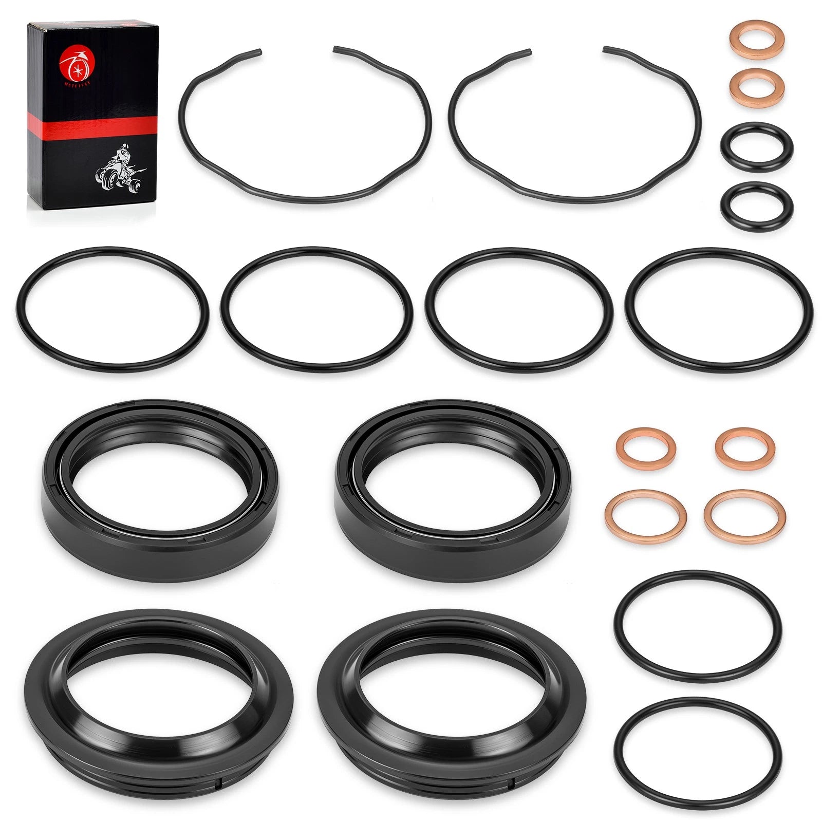Front Fork Dust & Oil Seal Kit for Suzuki GSX-R600 GSX-R750 V-Strom 650 (2006–2020)