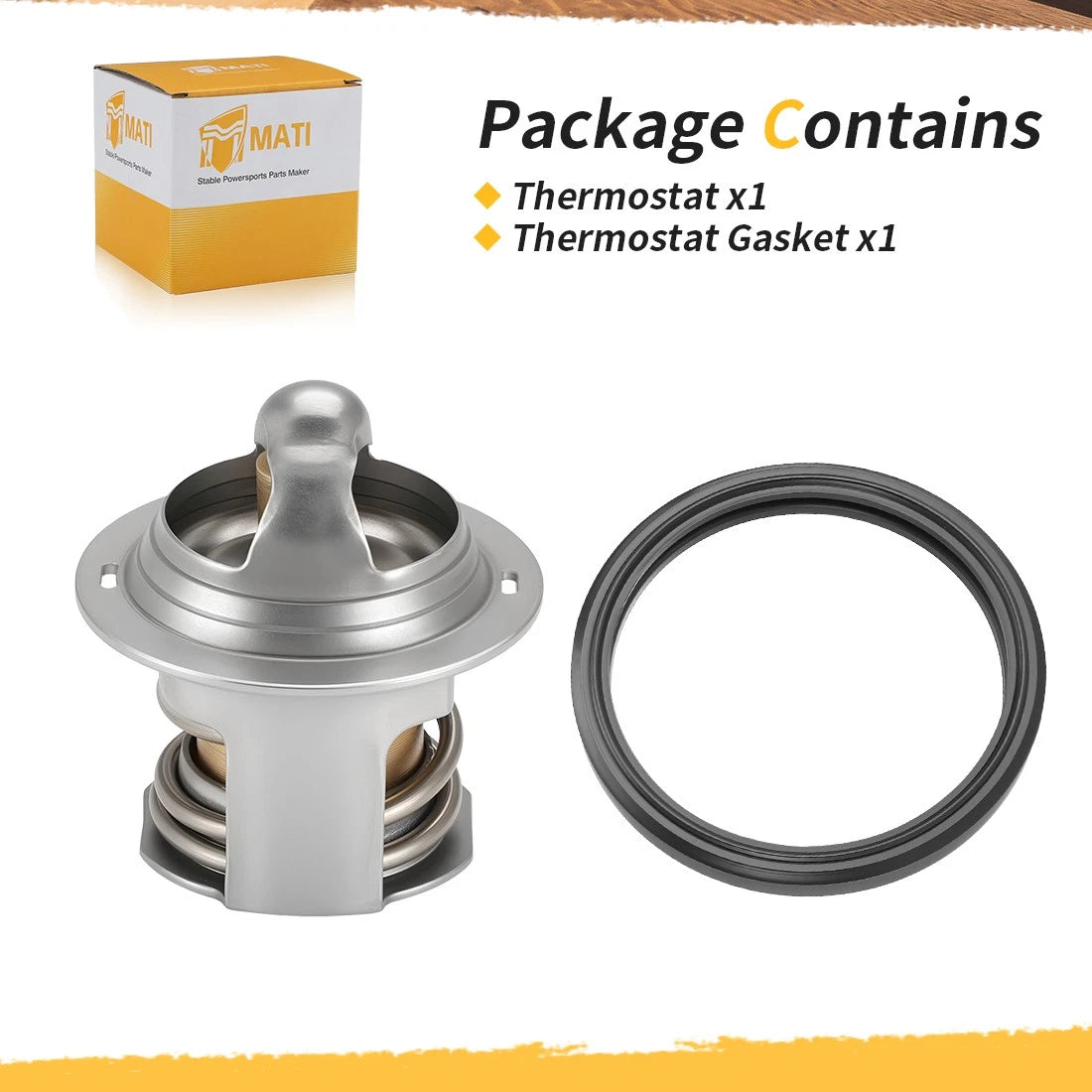 Thermostat w/ O-Ring for Arctic Cat Alterra 500 550 650 700 (2014–2021) 3413-012 0808-078