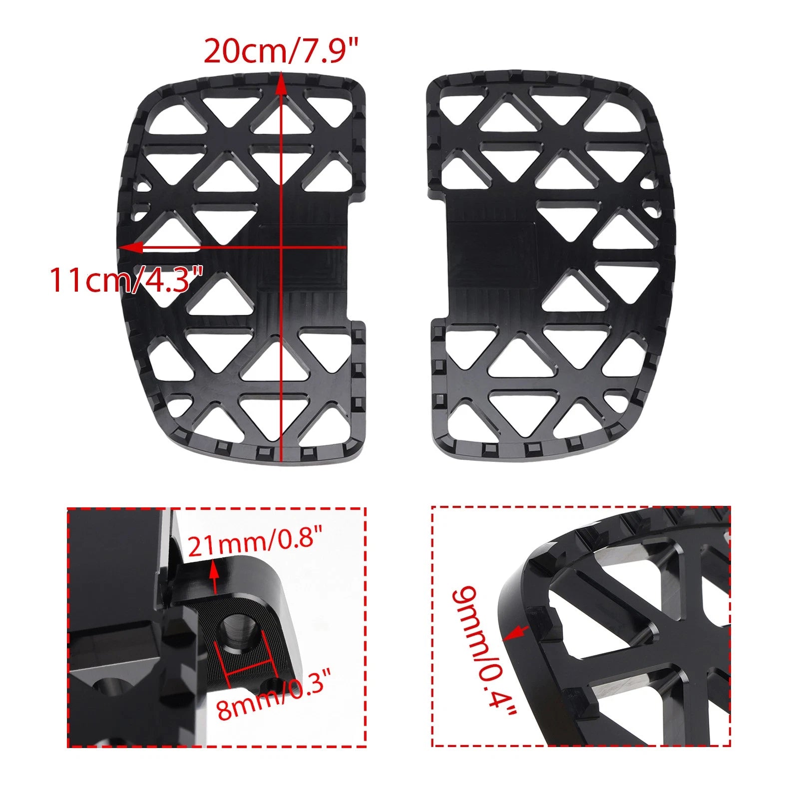 Front Footrests Foot Pegs for BMW R1250RT K1600B K1600GT K1600GTL (2018–2024)