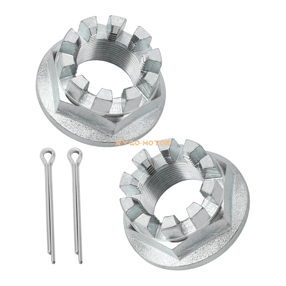 Rear Wheel Axle Nuts w/ Pin for Honda ATV Foreman 400 450 500 520 (1995–2021) #90304-HM7-A10
