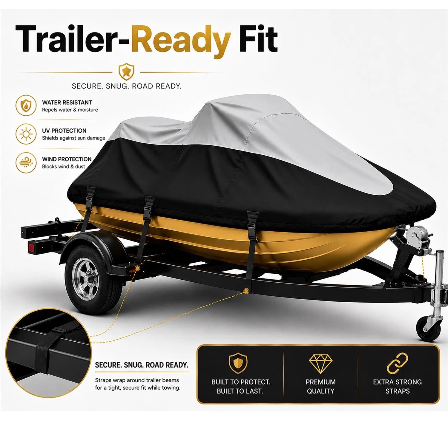 Jet Ski Cover for Sea Doo Bombardier GSI GSX RFI (1997–2000) 1-2 Seater
