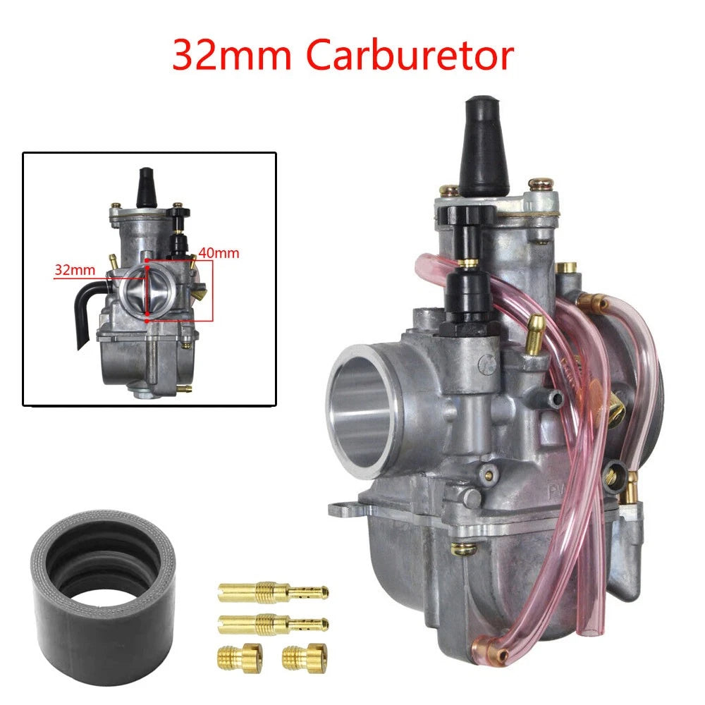 32mm Carburetor with Power Jet for PWK32 250cc-300cc Engine (2/4 Stroke)