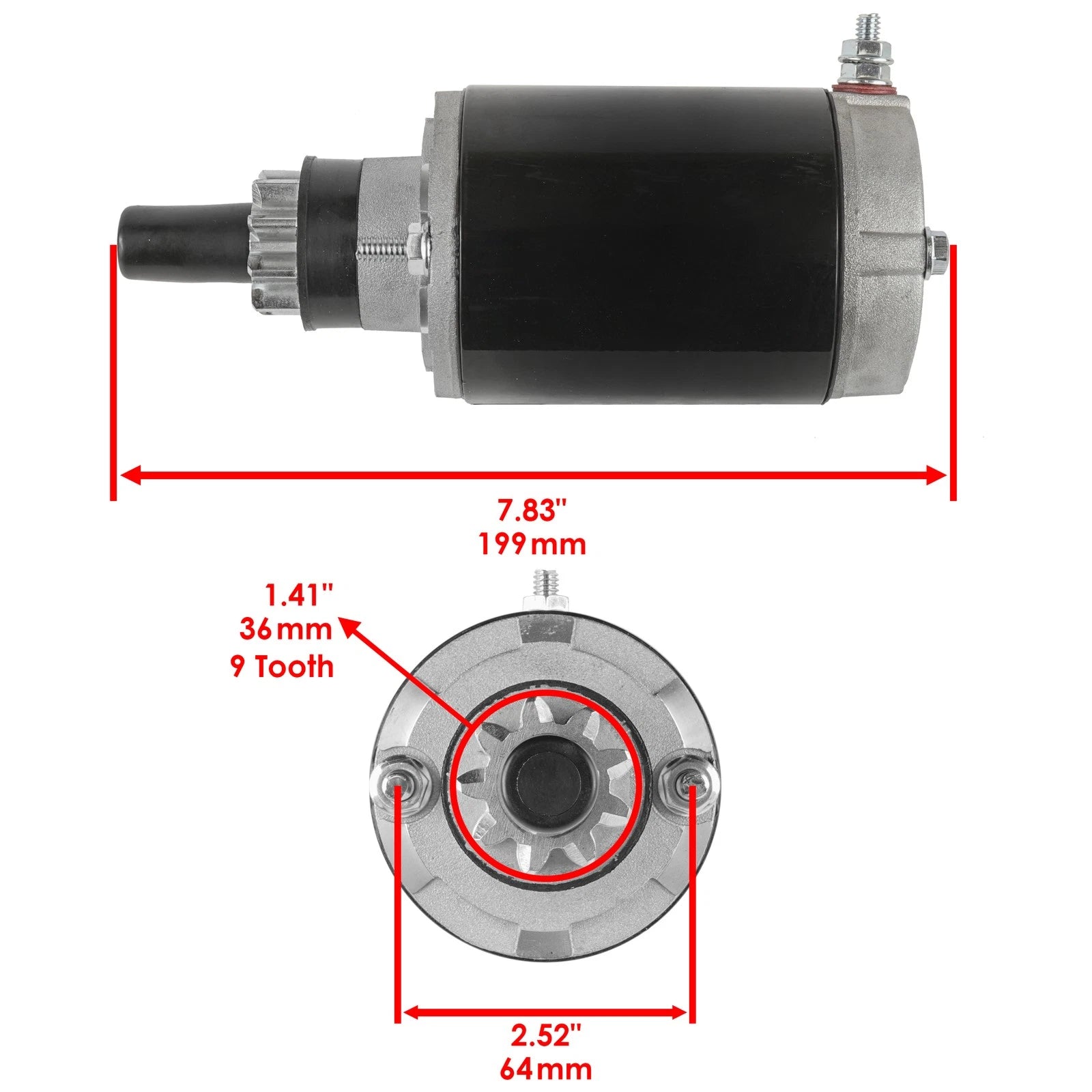 Starter for Johnson Outboard 20 25 28 30 35 Hp (1980–1994)