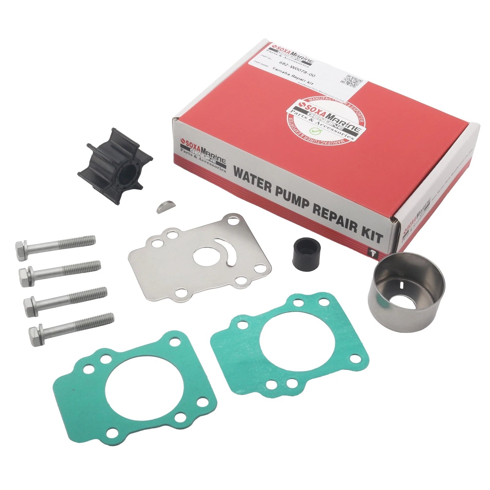 Outboard Water Pump Repair Kit for Yamaha 9.9HP 4S, 9.9HP 2S, 15HP