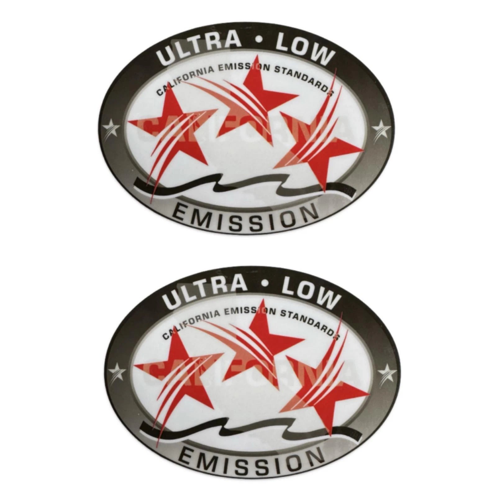 Set of 2 Ultra Low Emission Stickers for Mercury Honda (9.1x6.1cm)