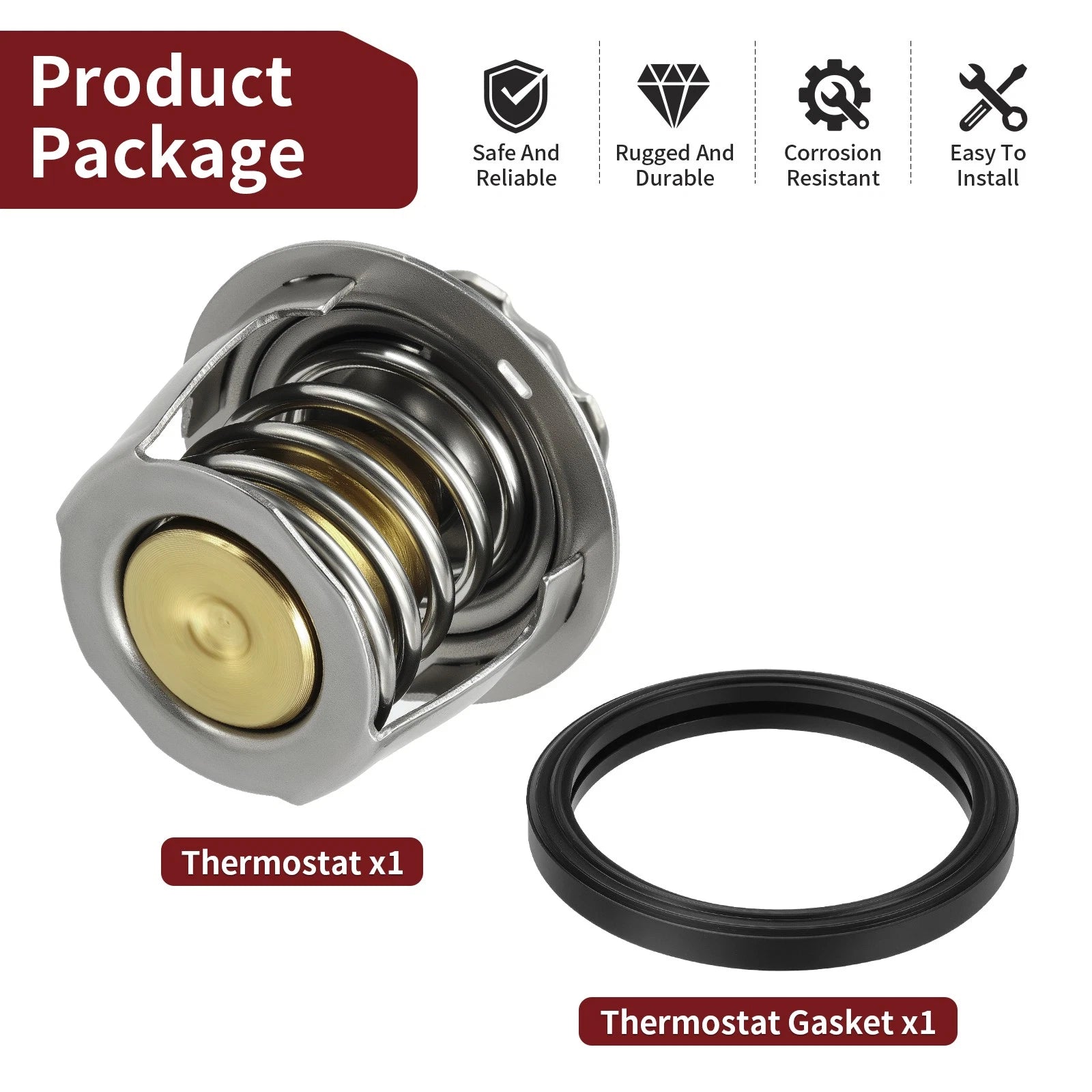Thermostat & Gasket for Kawasaki Ninja 250R EX250F (2008–2012) 49054-1056