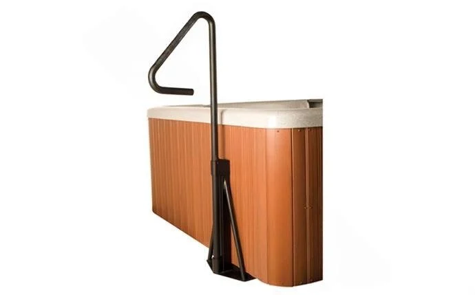Spa Side Zinc Plated and Powder Coated Handrail with LED Light and Base