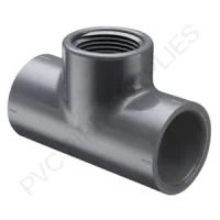 2-1/2″ Schedule 80 PVC Tee Socket x Socket x Thread, 802-025