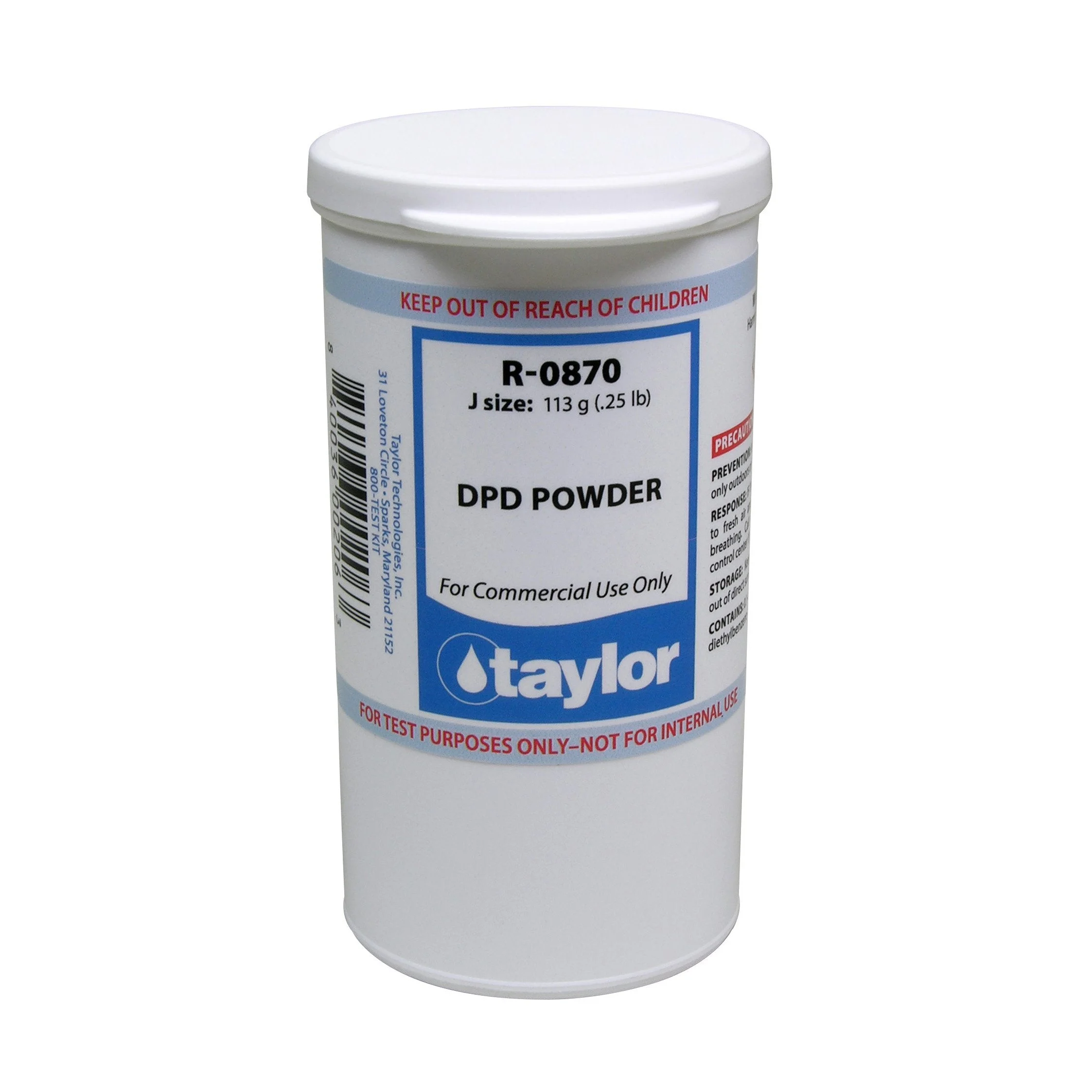 Taylor Replacement Reagent DPD Powder – .25 Lb – R-0870-J