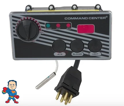 Tecmark 230V Air Control Topside 3-Button Digital Temp Display 10′ Cable Command Center