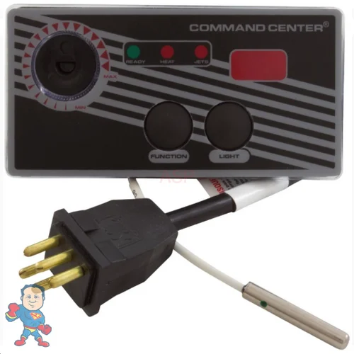Tecmark Command Center Air Control Panel 115V 2-Button Digital Temp Display 10′ Cable Pneumatic Topside