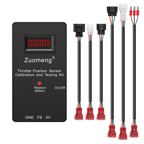 Throttle Position Sensor Adjustment and Testing Tool, Includes All Adapters, 1/10,000 Precision Readings, Compatible with Any Performance Motorcycle, Car, or Other Vehicles with Adjustable 5V TPS