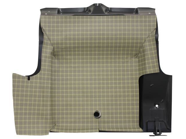 Trunk Mat, Burtex, Plaid Pattern, Stitched Corners