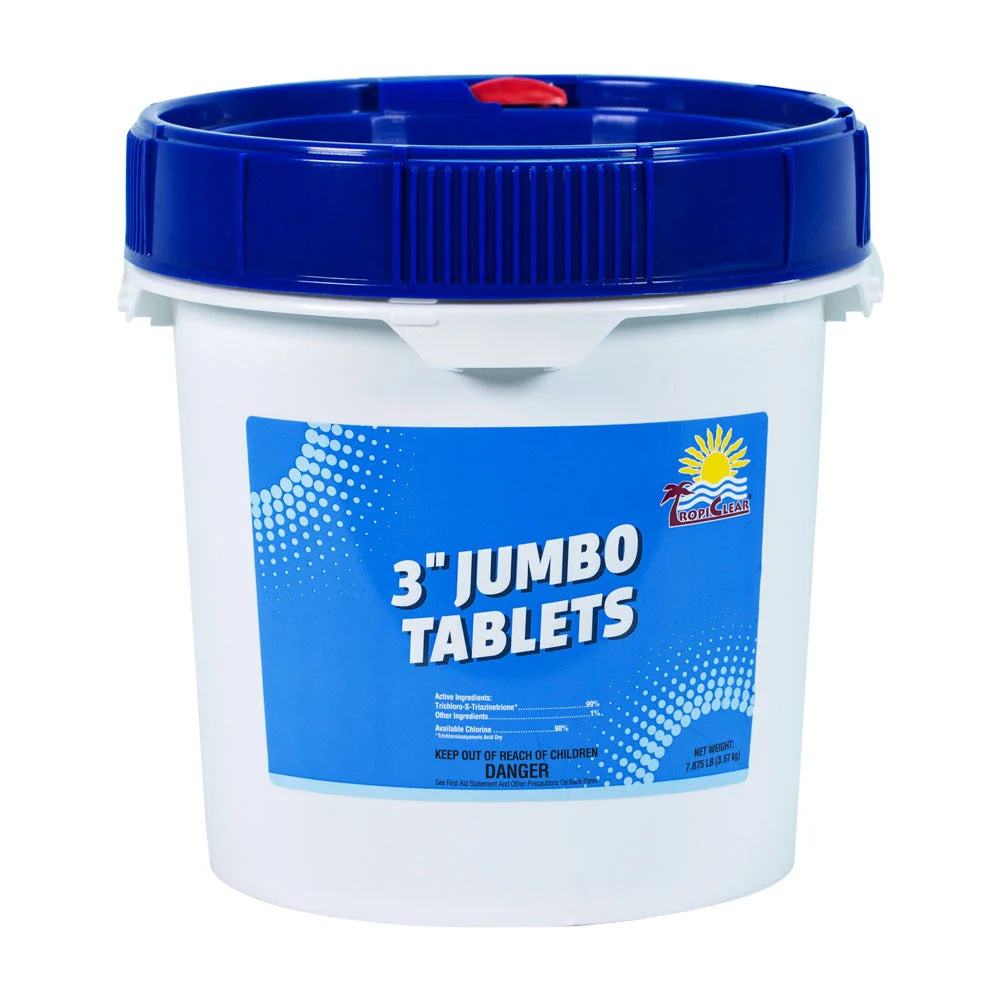 TropiClear 7.875 LB Unwrapped 3” Chlorine Tabs – TC-38