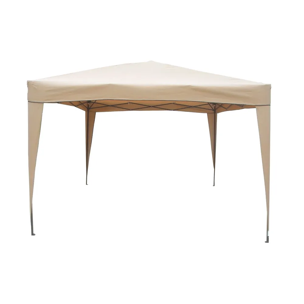 10′ x 10′ Light Tan Beige Pop-Up Outdoor Garden Canopy Gazebo