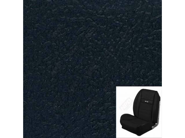 Front Bucket & Rear Bench Full Upholstery Set, Sport Seat II, Deluxe Pony, Black