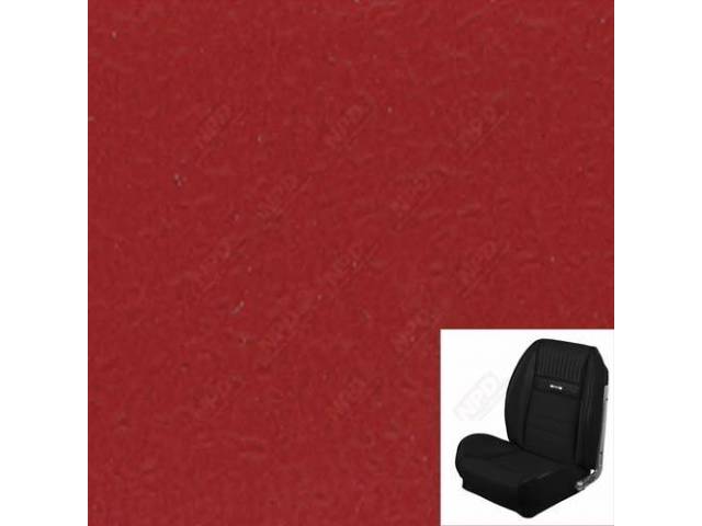 Front Bucket & Rear Bench Full Upholstery Set, Sport Seat II, Deluxe Pony, Red