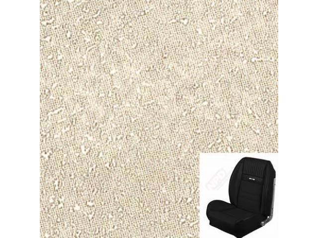 Front Bucket & Rear Bench Full Upholstery Set, Sport Seat II, Deluxe Pony, Parchment