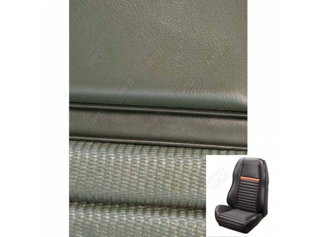 Front Bucket & Rear Bench Full Upholstery Set, Sport Seat II, Mach 1, Dark Ivy gold with Dark Ivy Gold Stripe