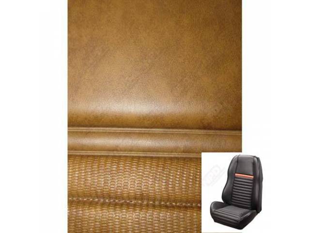 Front Bucket & Rear Bench Full Upholstery Set, Sport Seat II, Mach 1, Nugget Gold with Nugget Gold Stripe