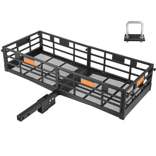 Cargo Carrier Hitch Mount Rack Folding Luggage Basket 2" Receiver 500LBS
