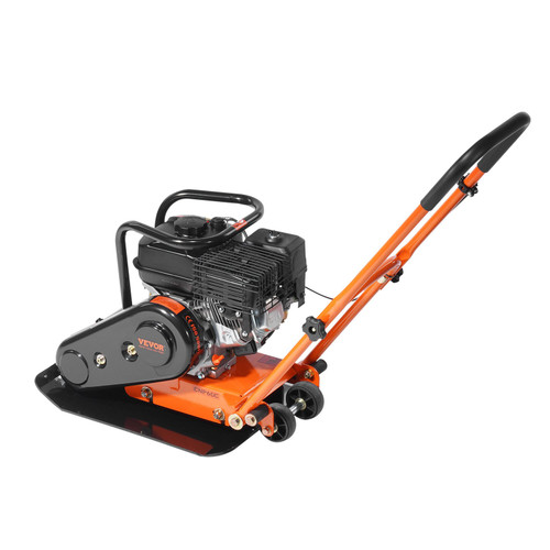 Vibratory Compaction Tamper, 6.5 HP, 196CC Gas Engine, 4,200 lbs Force, 5,600 VPM Plate Compactor with 22.1 x 15.9 in Plate for Walkways, Asphalts, Paver Landscaping, CARB & EPA Compliant